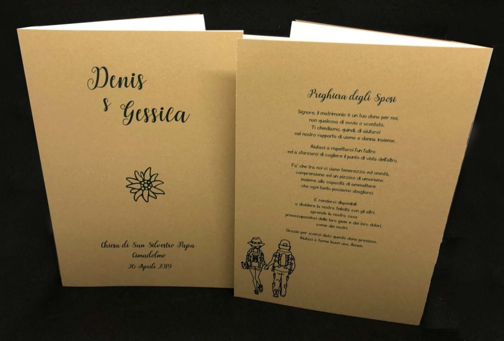 Libretto a tema montagna in carta kraft