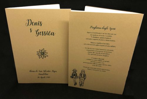 Libretto a tema montagna in carta kraft