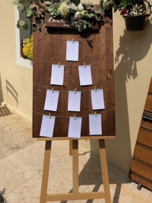 Tableau con cartoncini stampati