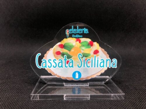 Segnagusto in Plexiglass con base