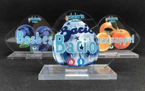 Segnagust in Plexiglass con base stampa Uv
